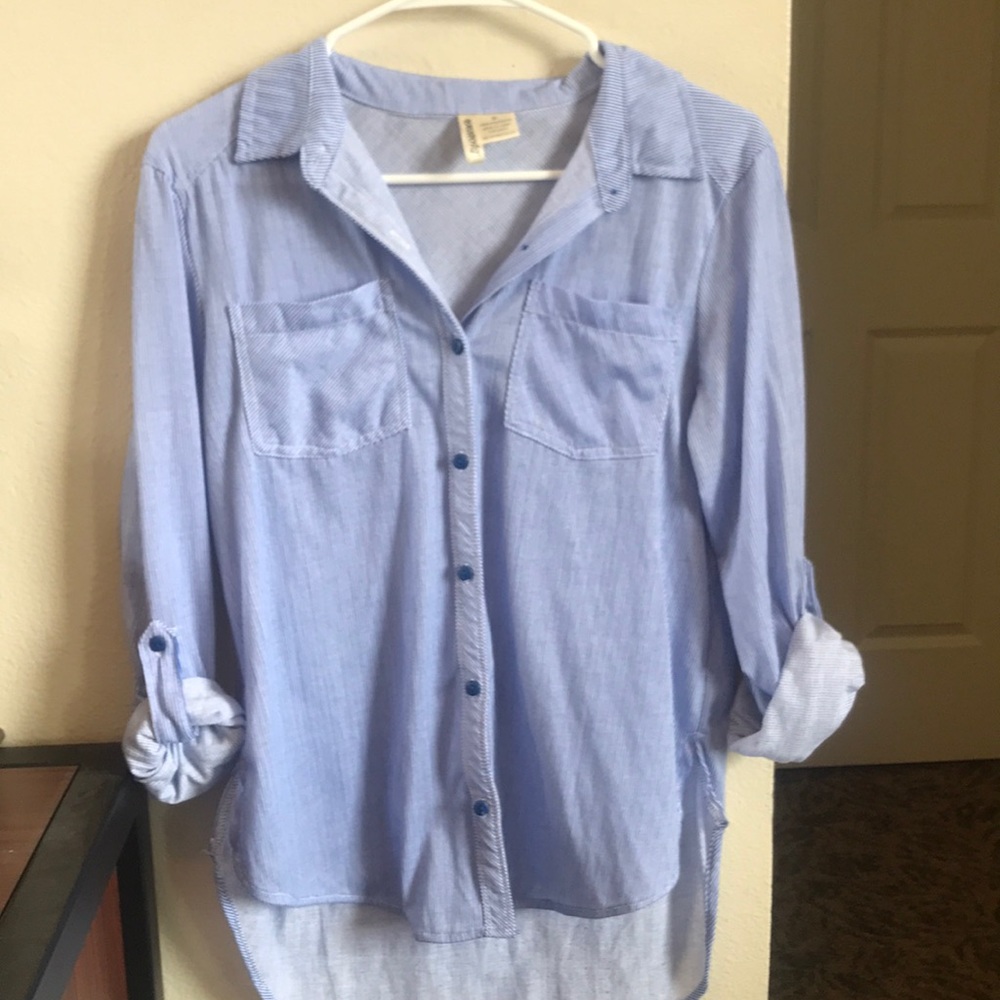 Bottom down striped top